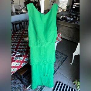 Green Tiered Formal Maxi Dress – NWT – Size 10 – Corset Back, St Patrick's Day